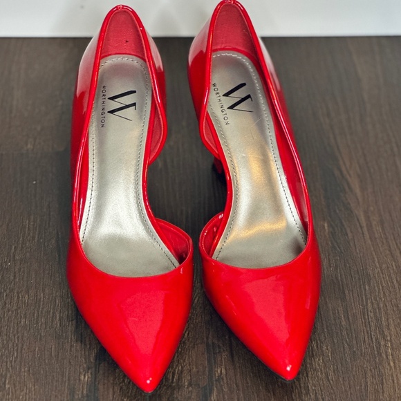 ✨ Worthington Lucien Women’s Pointed Closed Toe Stiletto Heel Pumps ✨ Size 7 Red - Picture 6 of 13